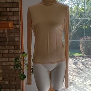 TOPSHOP ribbed mock turtleneck